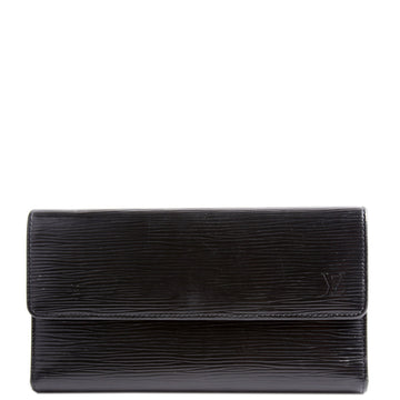 Louis-Vuitton Porte Tresor International Wallet Epi Black
