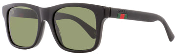 Gucci Unisex  Sunglasses GG0008S 001 Shiny Black/Black Rubber Effect 53mm