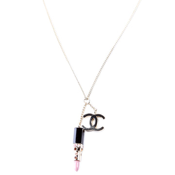 Chanel CC Lipstick Pendant Necklace Gold