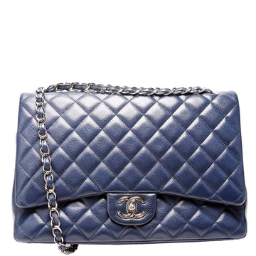 Chanel Classic Flap Maxi Caviar 14-16M Navy