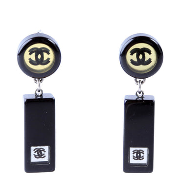Chanel Earrings: CC Resin Bar Drop