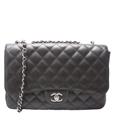 Chanel Classic Flap Jumbo Caviar 10-13M Black
