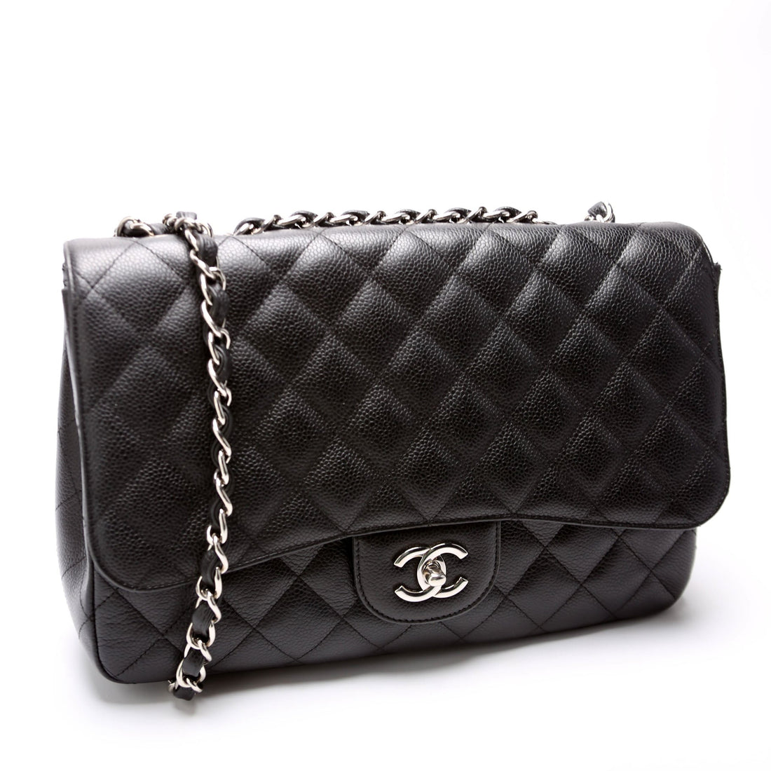 Chanel Classic Flap Jumbo Caviar 10-13M Black