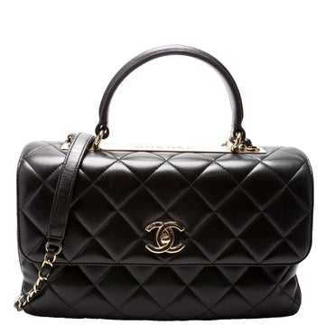 Chanel Trendy Top Handle Medium Lambskin 24M Black