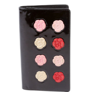 Chanel Timless CC Camellia Flower Pallet New 1:1 Repl Yen Wallet 12M Black/Multicolor