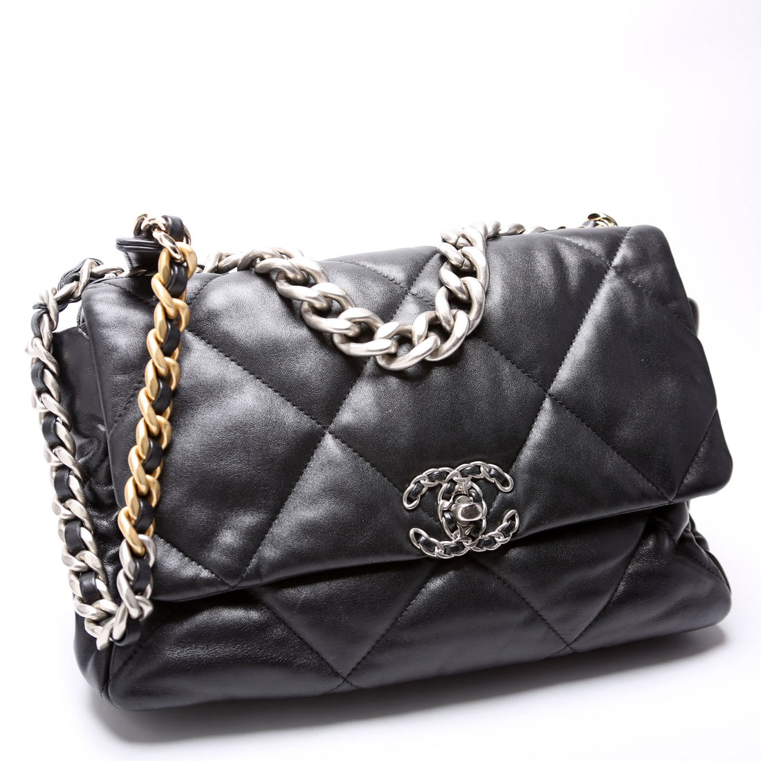 Chanel Quilted Goatskin 19 Large Flap RFID Black