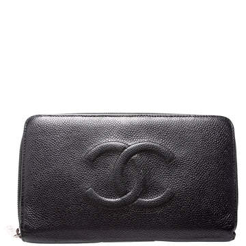Chanel Timeless CC Zip Around Organizer Wallet 17M Black