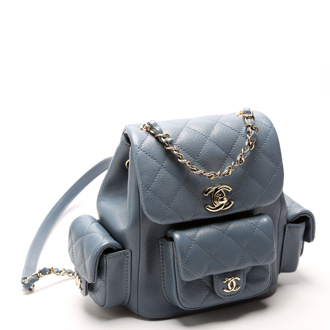 Chanel Pocket Backpack Small 2023 Cav RFID Blue
