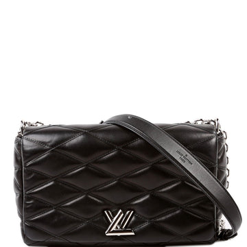 Louis-Vuitton Go- MM Malletage Lambskin Black