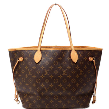 Louis-Vuitton Neverfull MM Monogram Brown/Beige