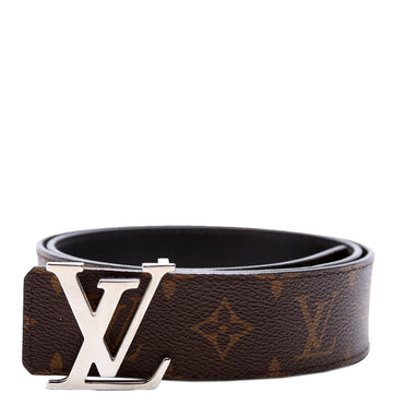 Louis-Vuitton LV Initiales MM Reversible Leather/Monogram Belt Size / Brown/Black