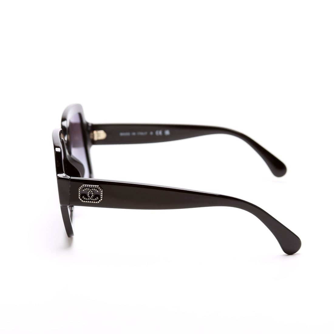 Chanel 5479-A Oversized Square Acetate Sunglasses Black