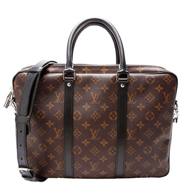 Louis-Vuitton Porte Documents Voyage PM Macassar