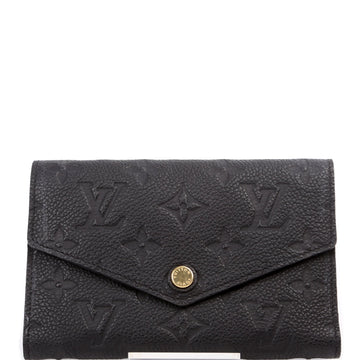 Louis-Vuitton Compact Curie Wallet Empreinte Black