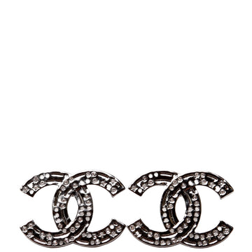 Chanel CC Strass/Crystal Stud Earrings Black