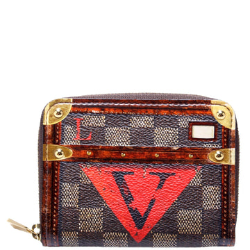 Louis-Vuitton Time Trunk Zippy Coin Purse Damier Ebene
