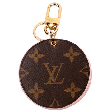 Louis-Vuitton Monogram Mirror Bag Charm Pink