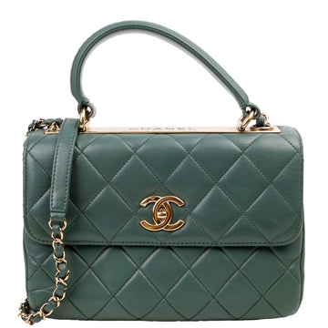 Chanel Trendy Top Handle Medium Lambskin 26M Green