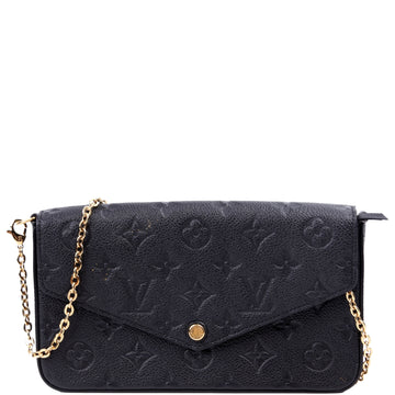 Louis-Vuitton Pochette Felicie Empreinte Black