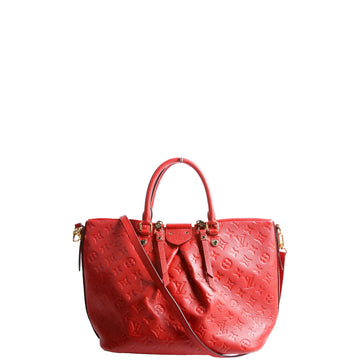 Louis-Vuitton Mazarine MM Emprinted Red