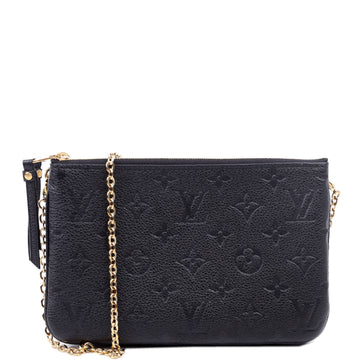 Louis-Vuitton Double Zip Pochette Empreinte Black