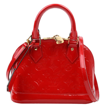 Louis-Vuitton Alma BB Vernis Red