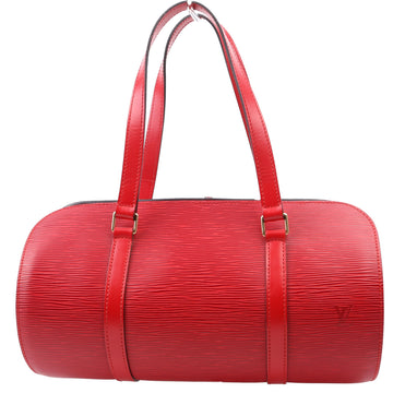 Louis-Vuitton Soufflot With Pouch Epi Red