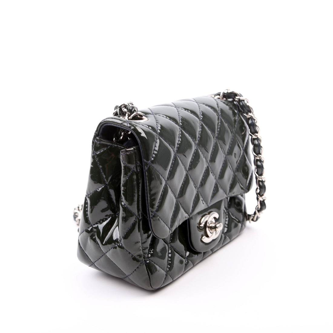 Chanel Classic Flap Mini Square New 1:1 Repl 19M Green