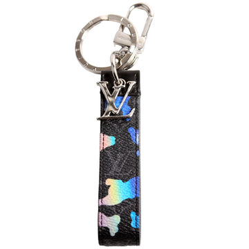 Louis-Vuitton 'Room With A View' Monogram Eclipse Key Holder Bag Charm Black/Multicolor