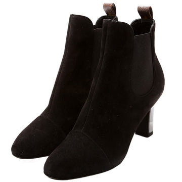 Louis-Vuitton Uniformes Suede Ankle Boot Size