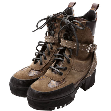 Louis-Vuitton Star Trail Ankle Boots Studded Size  Gray