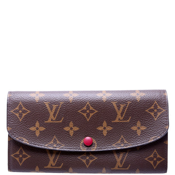 Louis-Vuitton Emilie Wallet Monogram Newer Berry