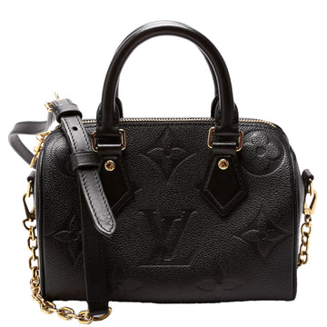 Louis-Vuitton Speedy  W/Strap Empreinte NM Black