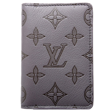 Louis-Vuitton Pocket Organizer Monogram Shadow CalBNkin Gray