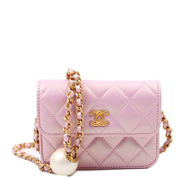 Chanel Clutch With Chain Pearly Lambskin Pink