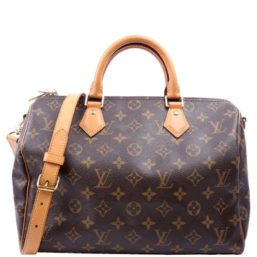 Louis-Vuitton Speedy  W/ Strap Monogram