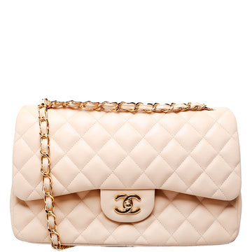 Chanel Classic Flap Jumbo Lambskin 21-24M Beige