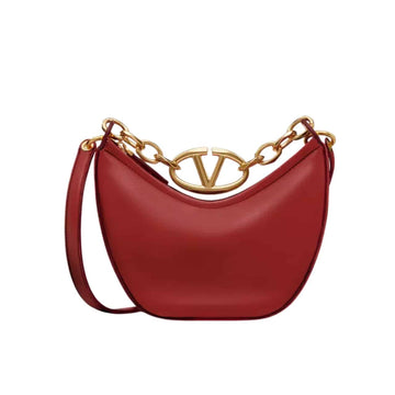 VO GARAVANI VLOGO MOON MEDIUM GRAINY HOBO BAG WITH CHAIN DARK RED 29CM 5W2B0N59JDK Y9Q