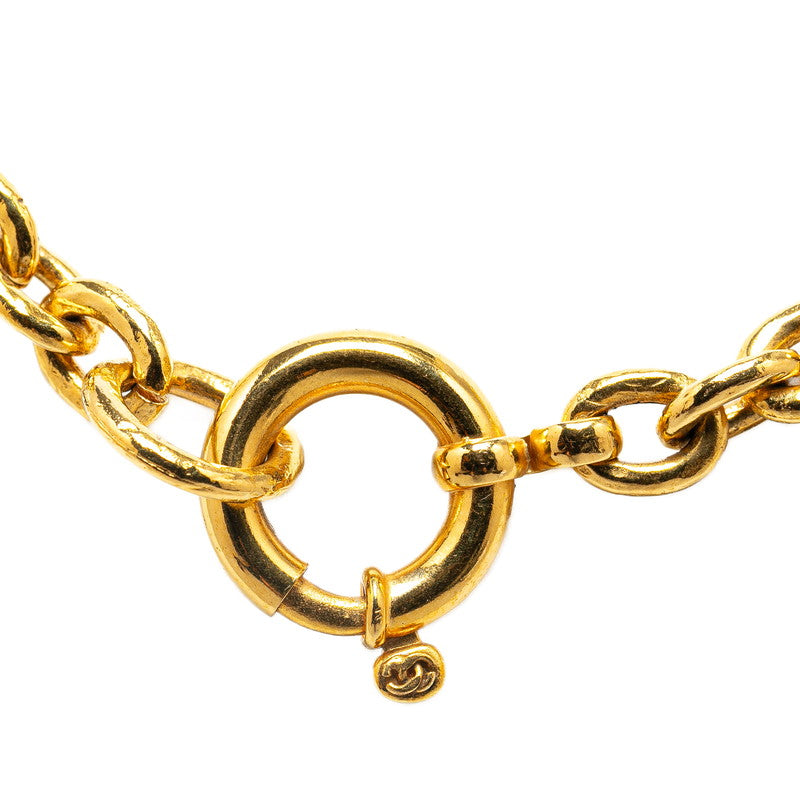 Chanel Coco Mark Round Necklace Gold Plated