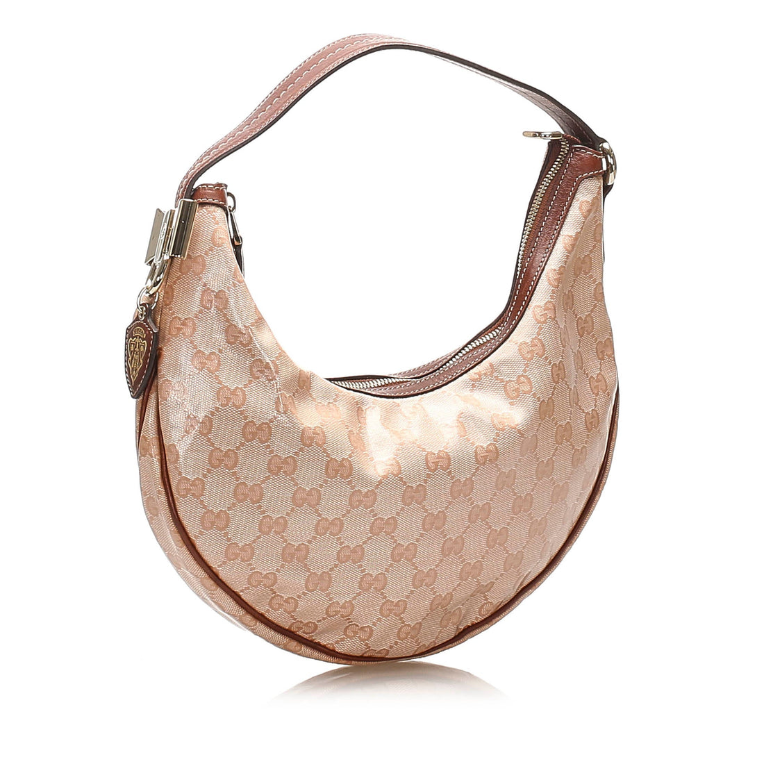 Gucci GG Crystal Hobo Bag Brown