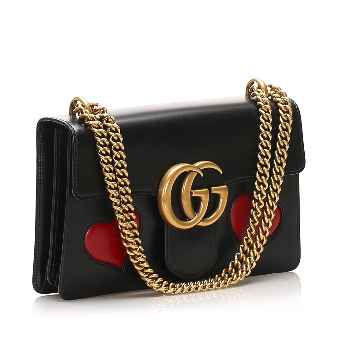 Gucci GG Marmont Shoulder Bag in Black with GHW