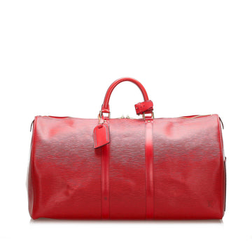Louis-Vuitton Epi Keepall 50 Red
