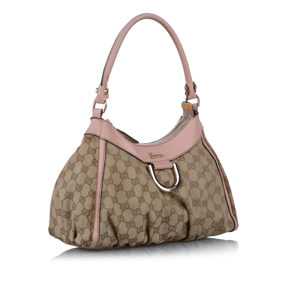 Gucci GG Canvas Abbey D-Ring Shoulder Bag Brown