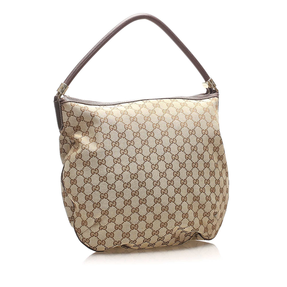 Gucci GG Canvas Hobo Bag Brown