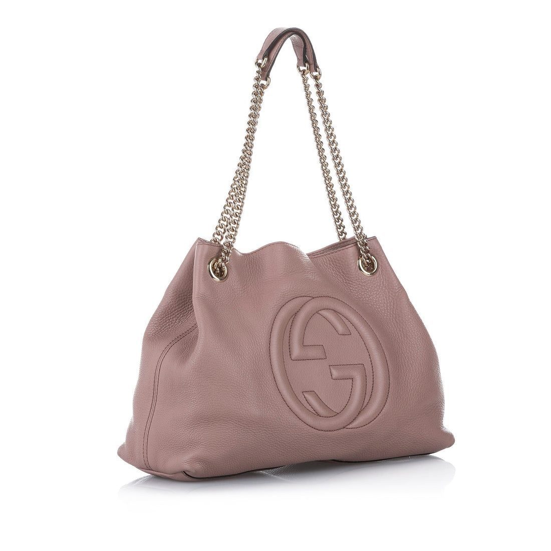 Gucci Soho Chain Leather Tote Bag Pink