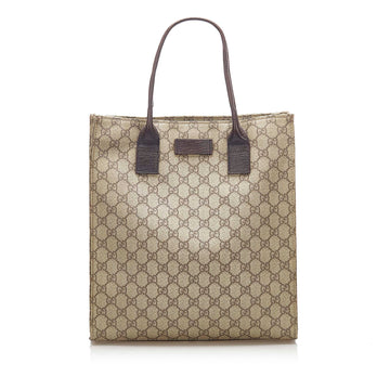 Gucci GG Supreme Tote Bag Brown