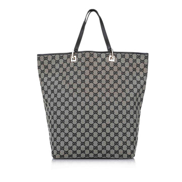Gucci GG Canvas Tote Bag Gray