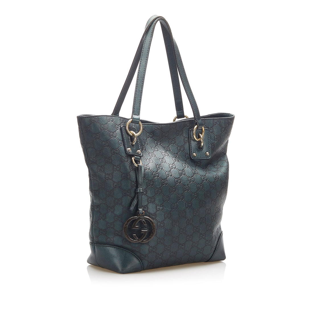 Gucci Guccissima Charm Tote Bag Green