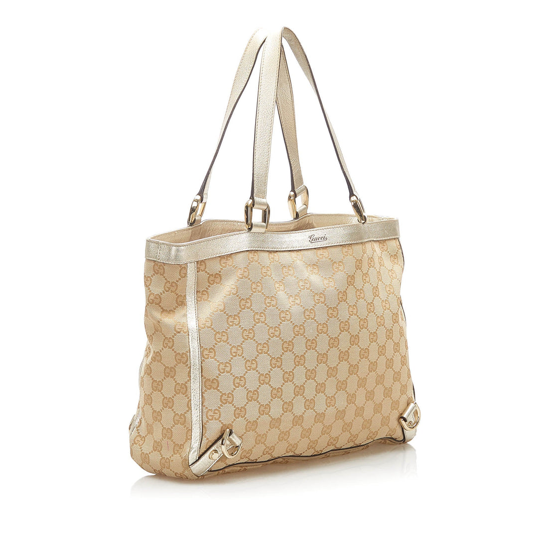 Gucci GG Canvas Abbey D- Ring Tote Bag Brown