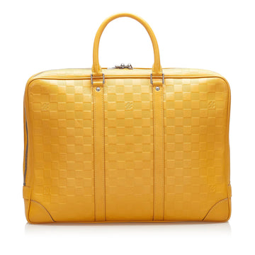 Louis-Vuitton Damier Infini Porte-Documents Voyage Yellow